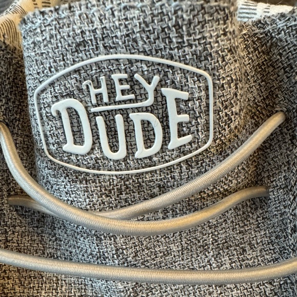 Hey Dude Iron Linen Wally Light Gray Slip-On Loafers Men's Size 9 - Picture 4 of 16